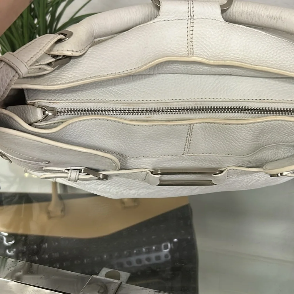 🤍 JIMMY CHOO White Pebbled Bag – Preloved Luxury 🤍